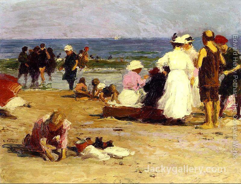 Bathers in the Surf by Edward Henry Potthast paintings reproduction